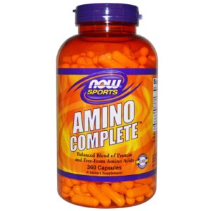 Botella NOW Foods Amino Complete 360 cápsulas suplemento