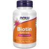 Frente de NOW Foods Biotina 5000 mcg capsulas
