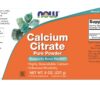 Etiqueta de calcio citrato NOW Foods