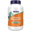 Frente de envase NOW Foods calcio magnesio softgels