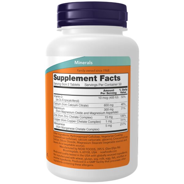 Vista lateral del producto NOW Foods Calcium Citrate
