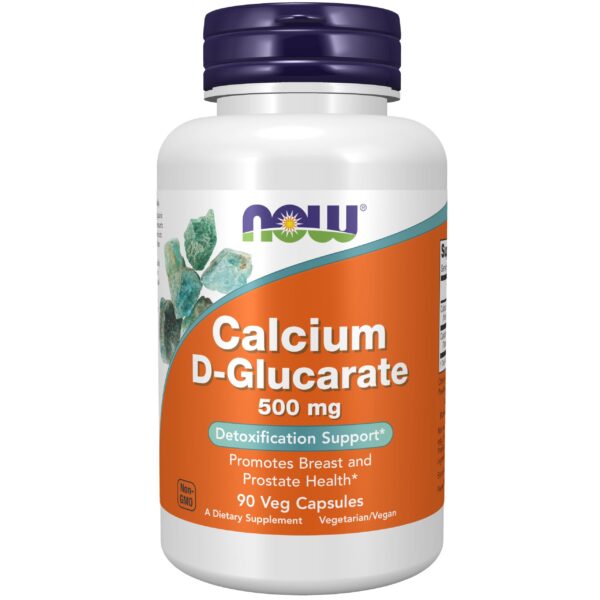 Caja de NOW Foods Calcium D-Glucarate 500 mg