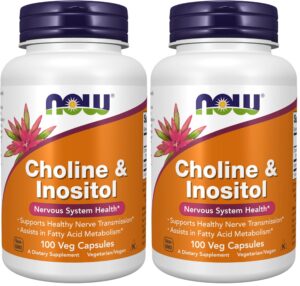 NOW Foods Choline & Inositol botella frontal