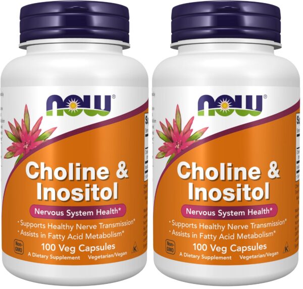 NOW Foods Choline & Inositol botella frontal