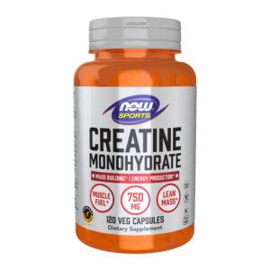 NOW Foods Creatina Monohidratada frasco frontal
