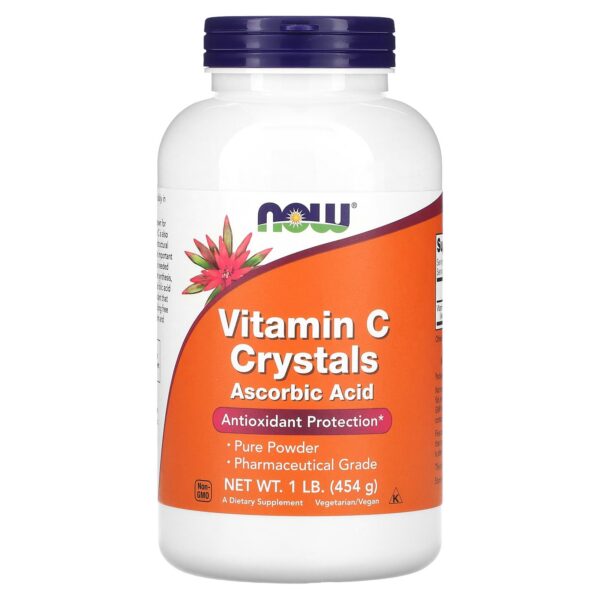 Now Foods cristales vitamina C pura grado farmacéutico 454 gramos