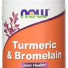 Paquete NOW Foods cúrcuma y bromelina cápsulas vegetales para articulaciones