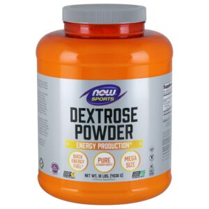 Frente de envase NOW Foods Dextrosa en polvo