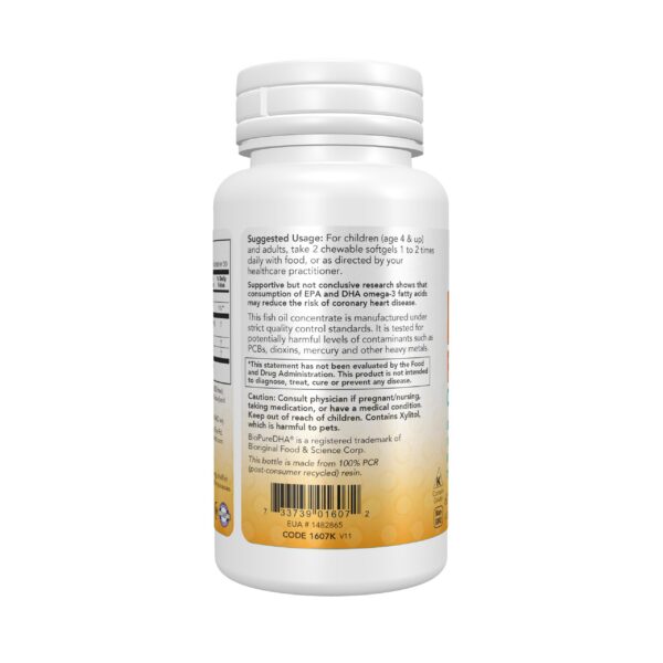 Frasco de NOW Foods DHA Kids