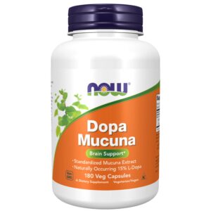 Version 1.0.0 NOW Foods DOPA Mucuna suplemento en envase