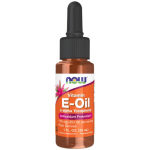 NOW Foods E-Oil botella con etiqueta