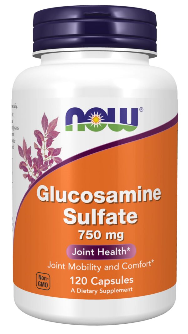 Frente del envase NOW Foods Glucosamina Sulfato 750 mg