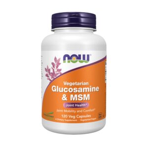 NOW Foods glucosamina MSM etiqueta frontal