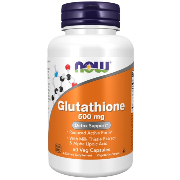 NOW Foods glutatión 500mg cápsulas vegetales antioxidante