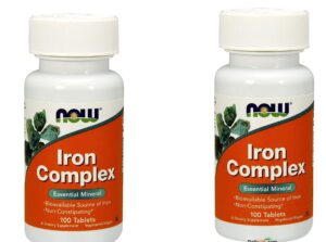 Botella NOW Foods IRON COMPLEX vista frontal