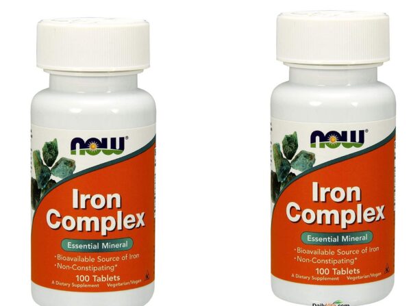 Botella NOW Foods IRON COMPLEX vista frontal