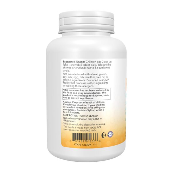 Detalle de sabor naranja en el empaque