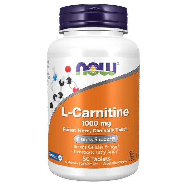 Frasco NOW Foods L-Carnitina 1000 mg