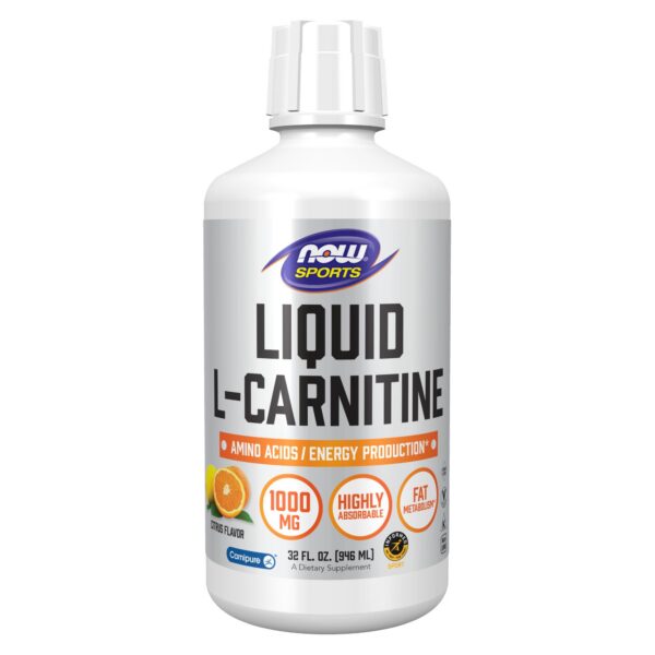 Frasco NOW L-Carnitina Líquida 1000 mg