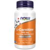 NOW Foods L-Carnitine 500 mg cápsulas vegetales etiqueta frontal