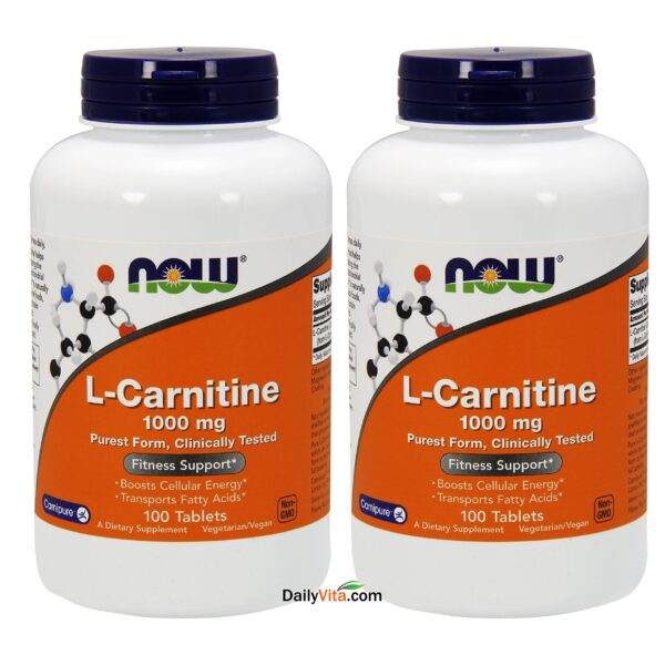 Frente de NOW Foods L-Carnitine Tartrate 1000 mg