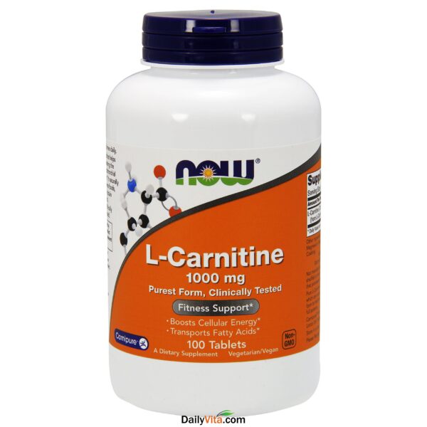 Etiqueta frontal de NOW Foods L-Carnitine Tartrate