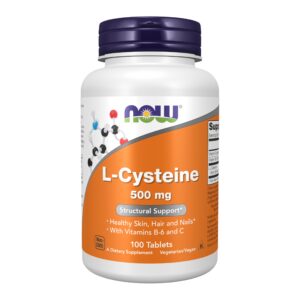 Frente del frasco NOW Foods L-Cysteine 500 mg