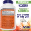 Etiqueta de NOW Foods L-Glutamina 500 mg cápsulas