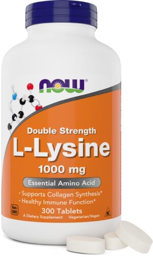 Frente del envase NOW Foods L-Lysine 1000 mg