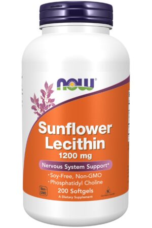 NOW Foods Lecitina de girasol etiqueta frontal