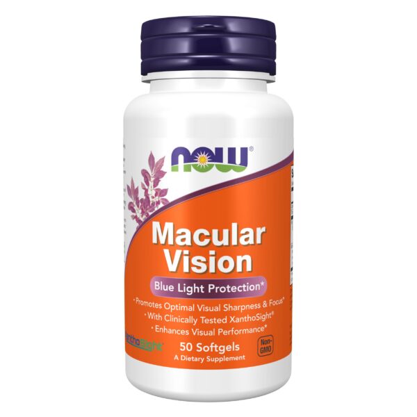 Frente de NOW Foods Macular Vision Softgel