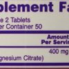 Etiqueta de NOW Foods Magnesio Citrato