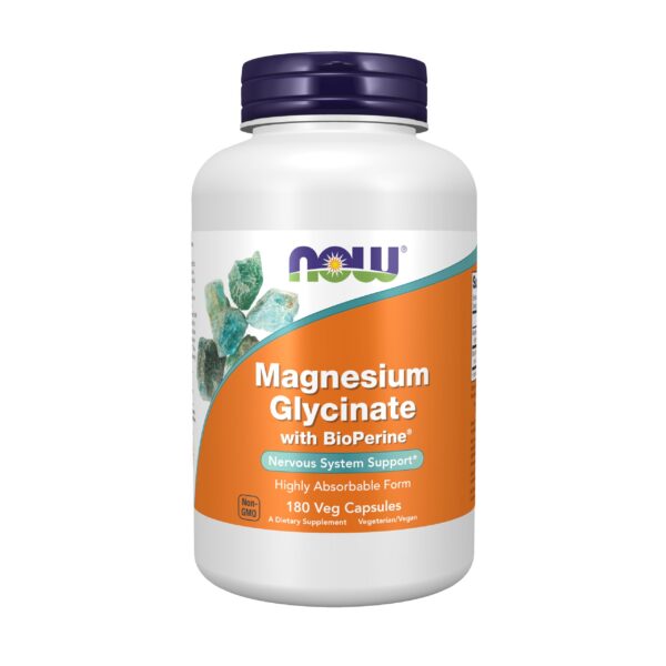 Envase NOW Foods Magnesium Glycinate BioPerine