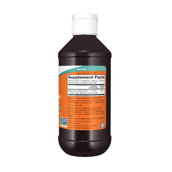 Etiqueta de ingredientes del magnesio líquido NOW