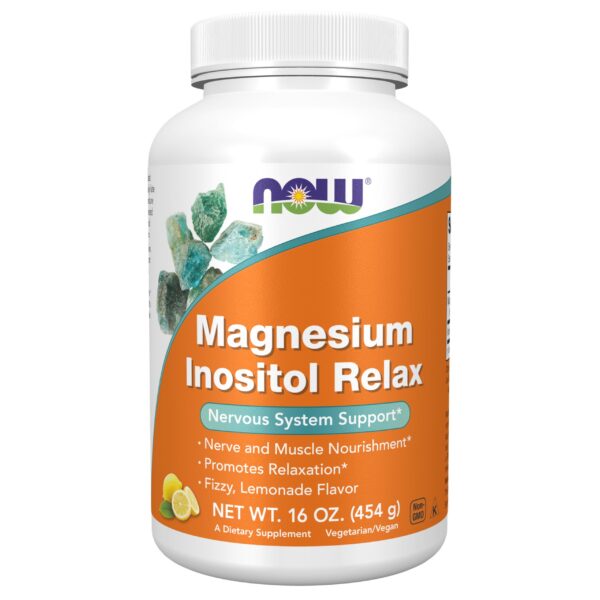 Version 1.0.0 Polvo NOW Foods Magnesium Inositol en frasco