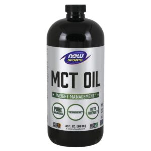 NOW Foods MCT Oil botella con etiqueta