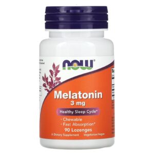 NOW Foods melatonina masticable 3 mg paquete 2