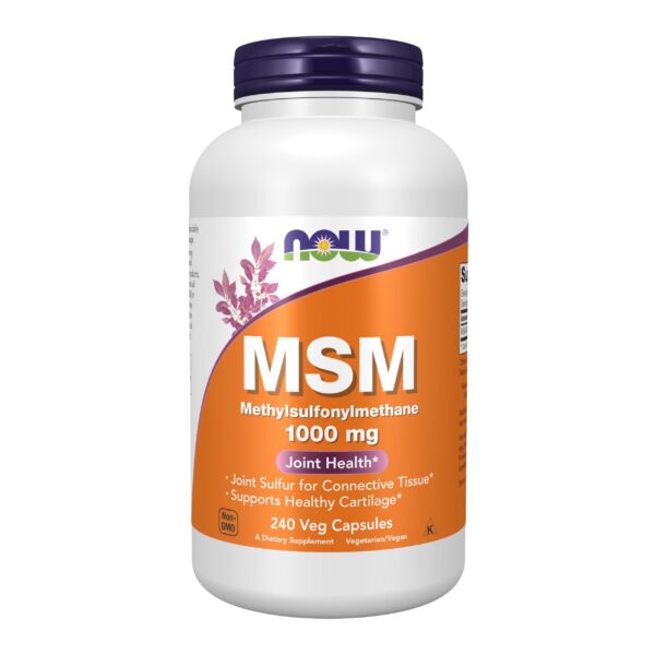 Version 1.0.0 Frasco de NOW Foods MSM 1000 mg cápsulas