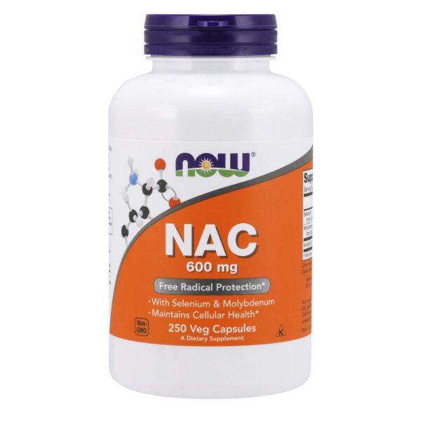 Version 1.0.0 Etiqueta frontal NOW NAC 600 mg
