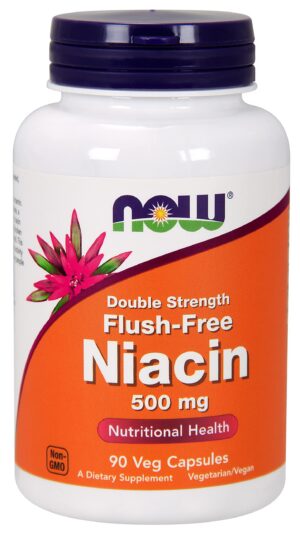 Version 1.0.0 Now Foods Niacina 640mg Sin Enrojecimiento botella frontal