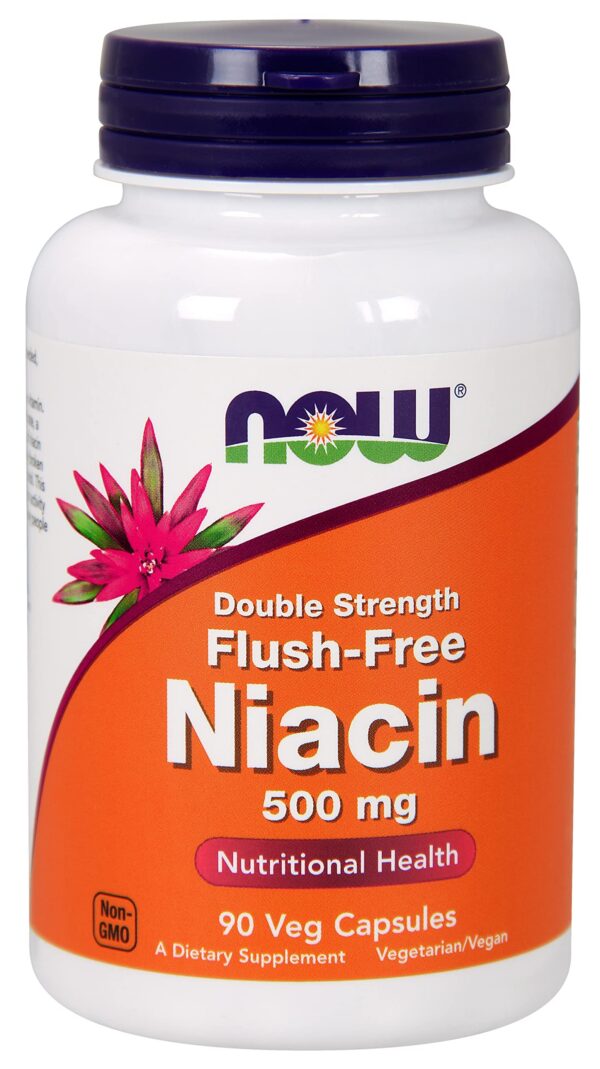 Version 1.0.0 Now Foods Niacina 640mg Sin Enrojecimiento botella frontal