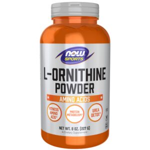 Frente de NOW Foods Nutrición Deportiva L-ornithine en polvo