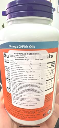 Version 1.0.0 Frasco ámbar NOW Foods Omega-3 Ultra