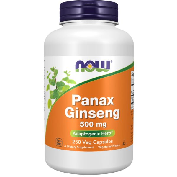 Version 1.0.0 NOW Foods Panax Ginseng 500 mg suplemento hierba adaptógena