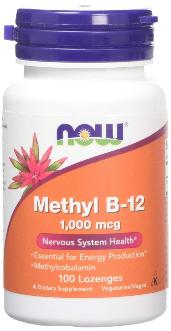 Now Foods pastillas metil b12 1000 mcg paquete 100 unidades