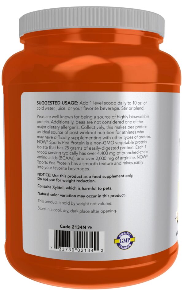 NOW Foods proteína de guisante BCAAs