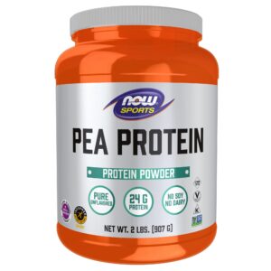 NOW Foods proteina de guisante etiqueta frontal