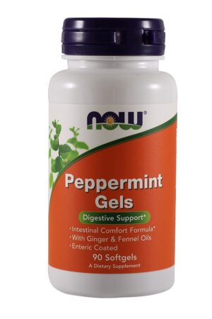NOW Foods Peppermint Gels frasco de 90 softgeles