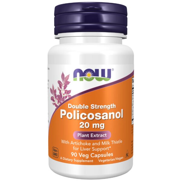 NOW Foods Policosanol 20mg cápsulas vegetales frasco