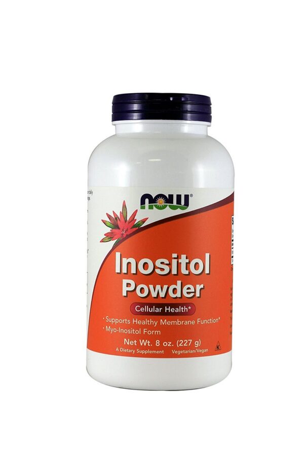 Now Foods polvo de inositol suplemento envase frontal 8 oz